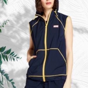 NWT Hunter Target Navy Nylon Zip Up Hooded Vest